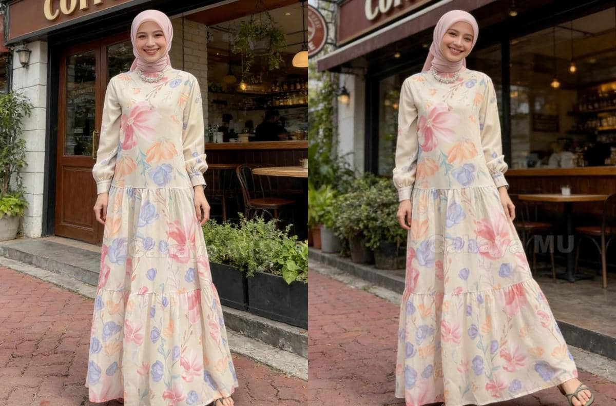 Cahaya MU FashionMuslim - gamis floral