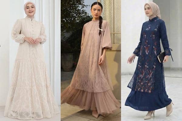7 Rekomendasi Gamis Lebaran 2026 Model Brokat Modern, Menawan!