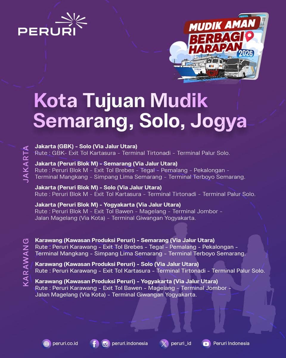 Mudik Gratis Peruri 2026 Resmi Dibuka, Cek Info Lengkapnya