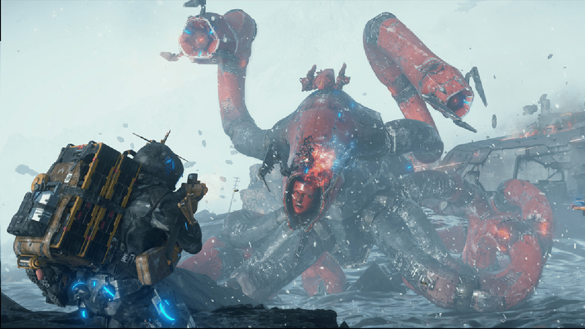 cuplikan gameplay Death Stranding 2: On the Beach