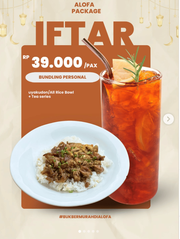 Informasi paket buka puasa di Alofa coffee and Roastery. 