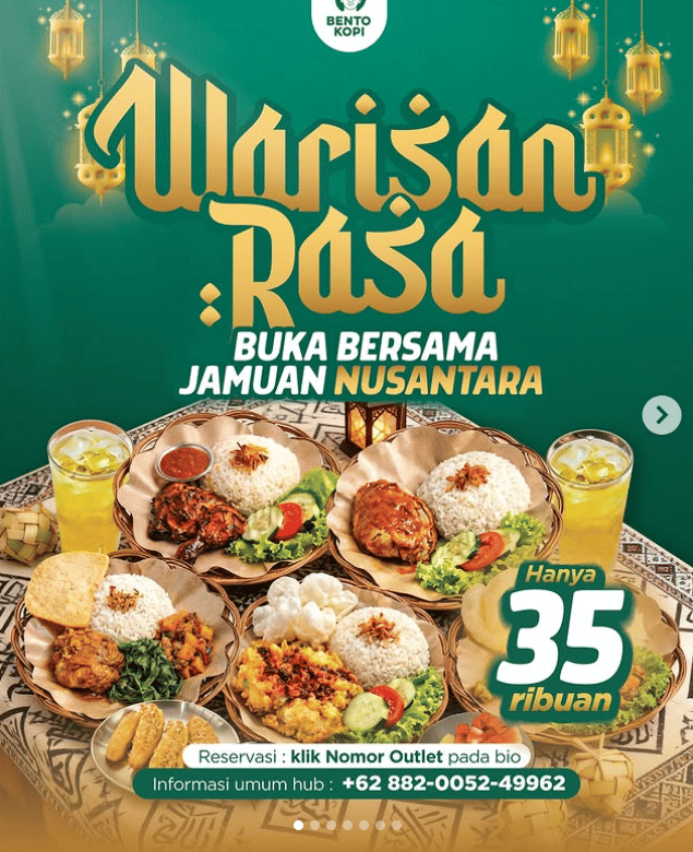 Informasi paket buka puasa di Bento Kopi Lontar.