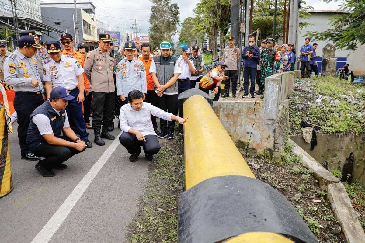 Jembatan Sentong Ambles, Emil: Percepat Pembangunan Ulang Rp17,5 M