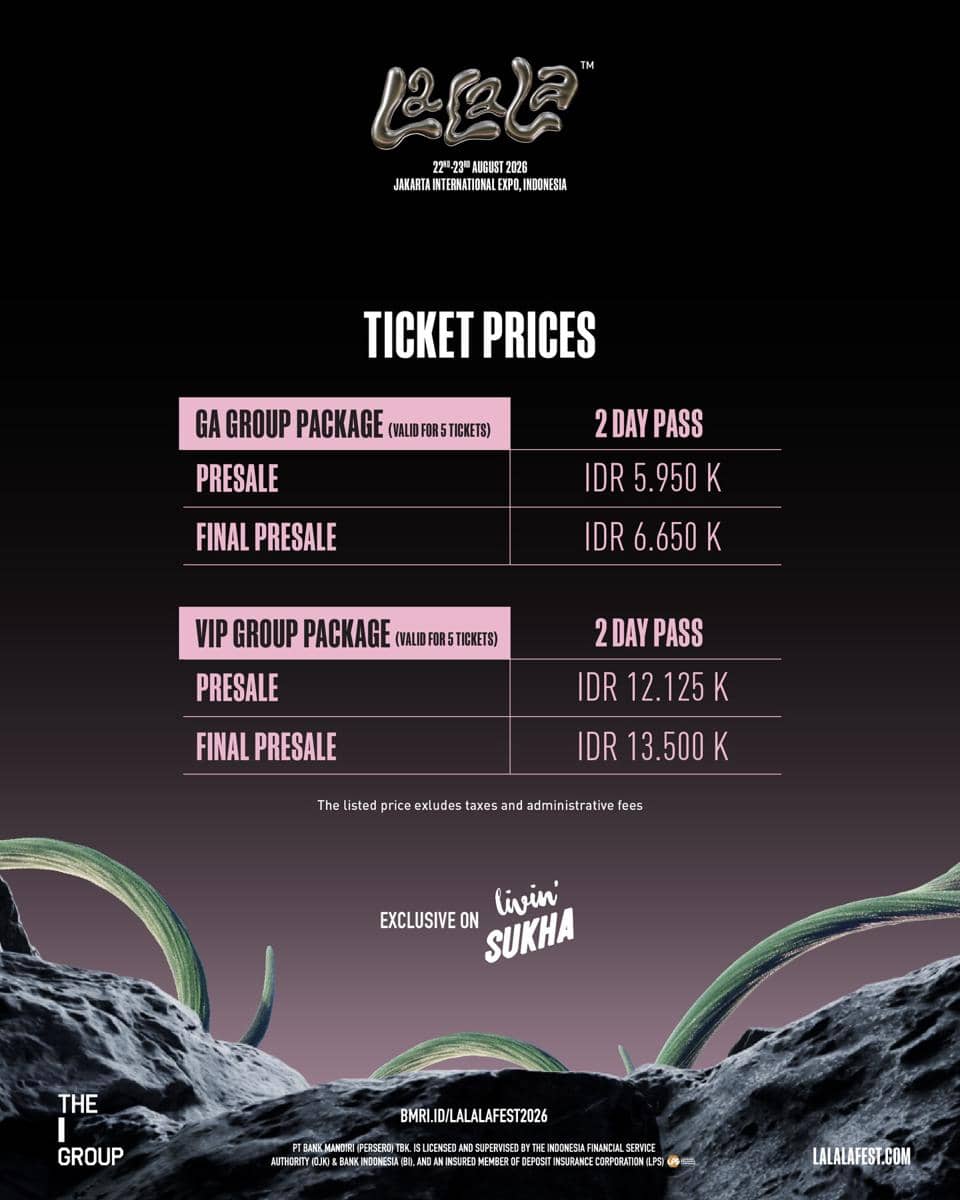 harga tiket LaLaLa Fest 2026