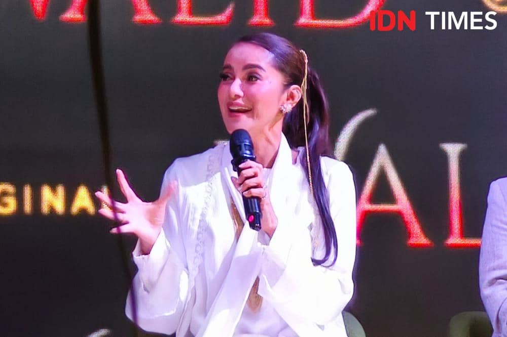 Olla Ramlan dalam premiere screening serial Walid di Jakarta, Kamis (26/2/2026)