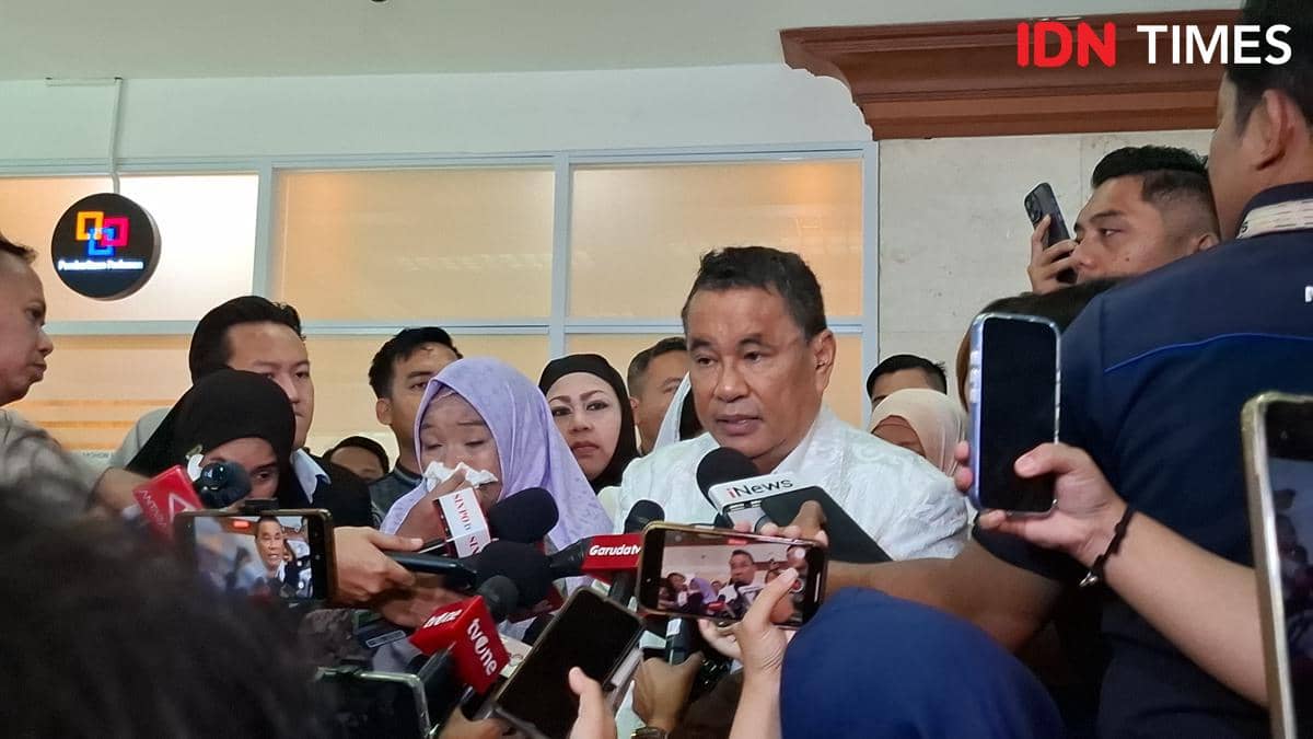 Pengacara kondang Hotman Paris di Gedung DPR RI. (IDN Times/Amir Faisol).