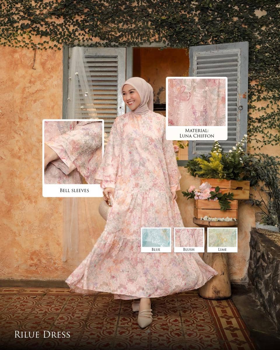 Inspirasi gamis lebaran 2026 warna pastel