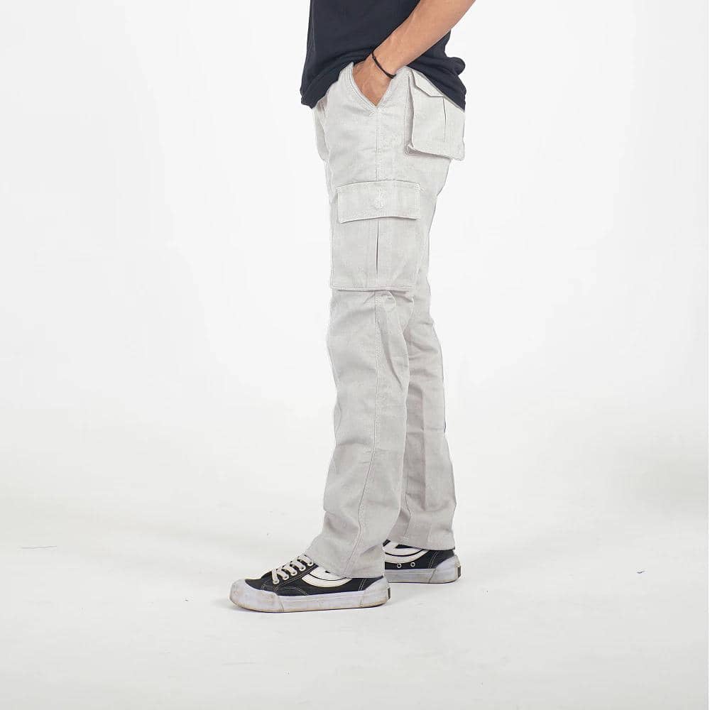 Bapin Long Cargo Pants Cream