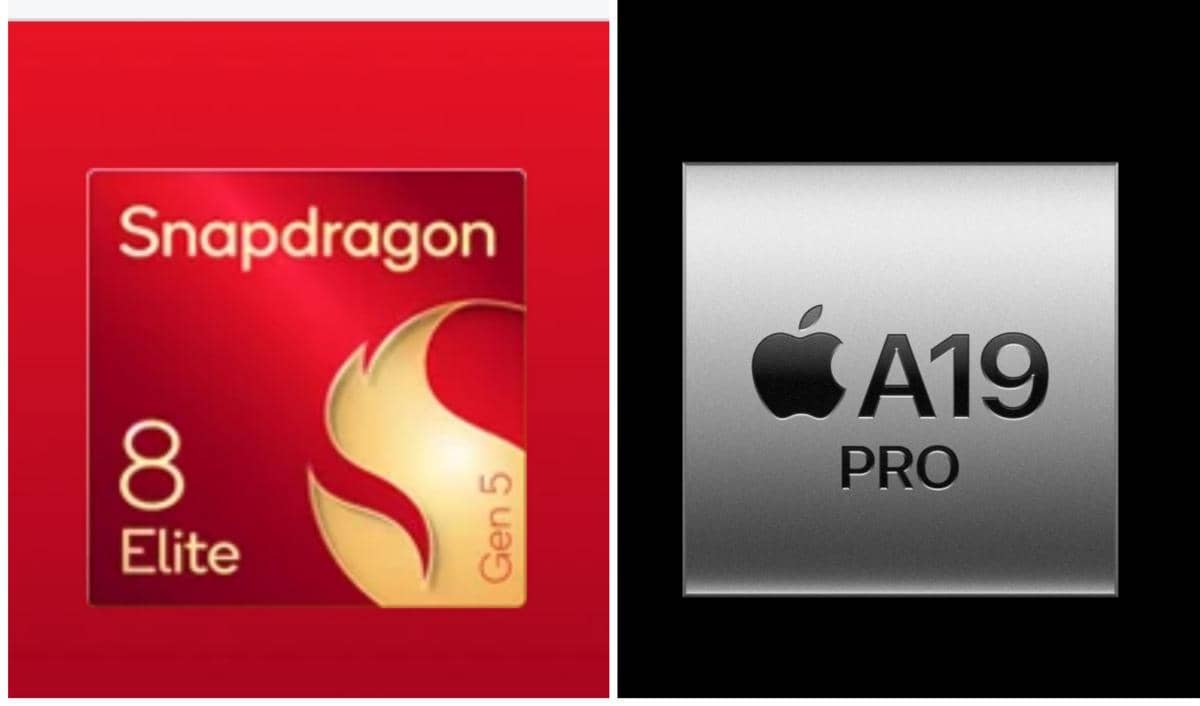 ilustrasi CPU Qualcomm Snapdragon 8 Elite Gen 5 | ilustrasi CPU Apple A19 Pro