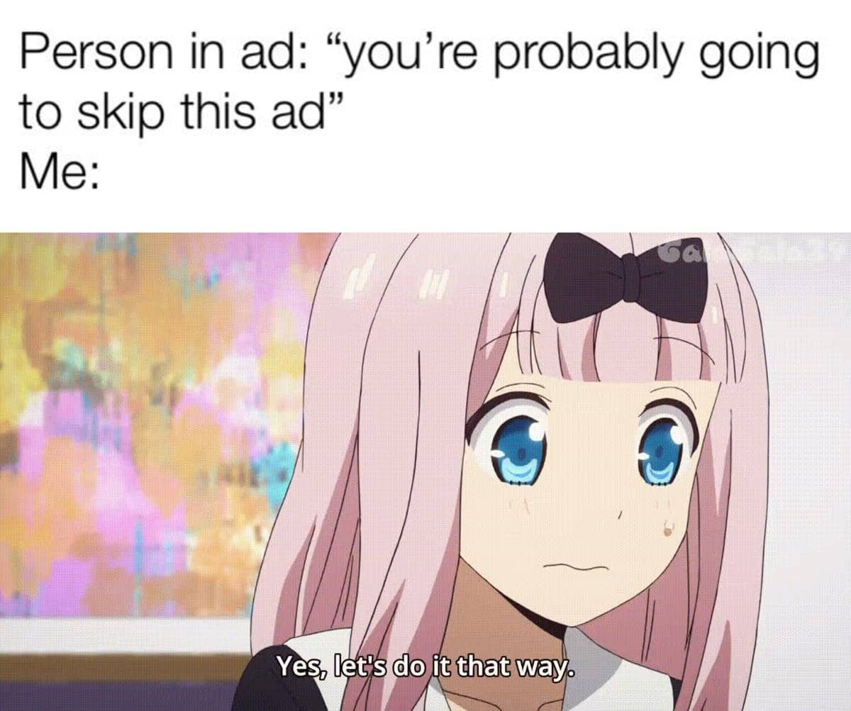 meme anime tentang iklan