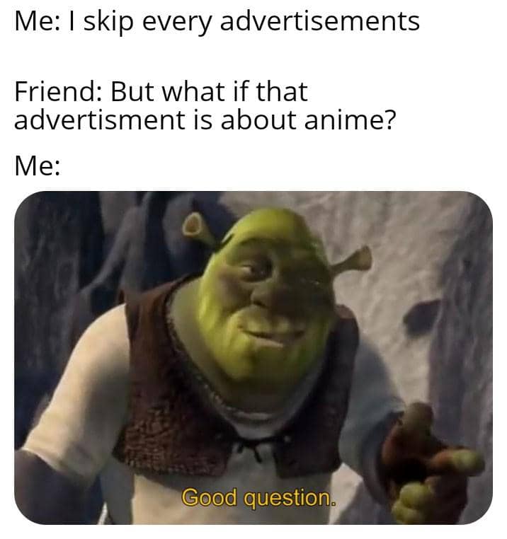 meme anime tentang iklan