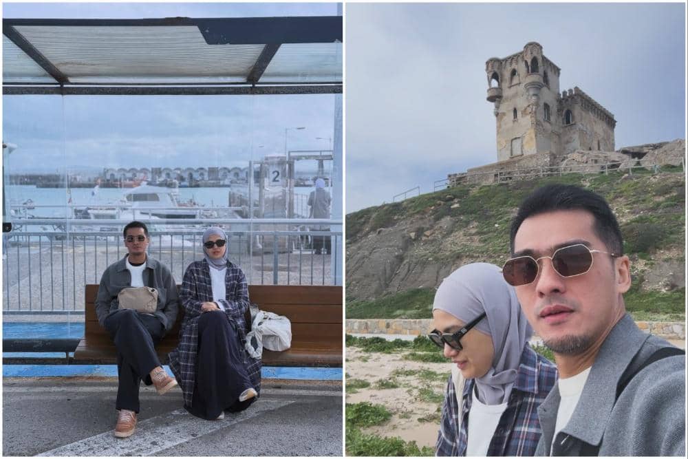 10 Potret Ricky Harun dan Herfiza Jalan-jalan di Kota Tarifa, Spanyol!