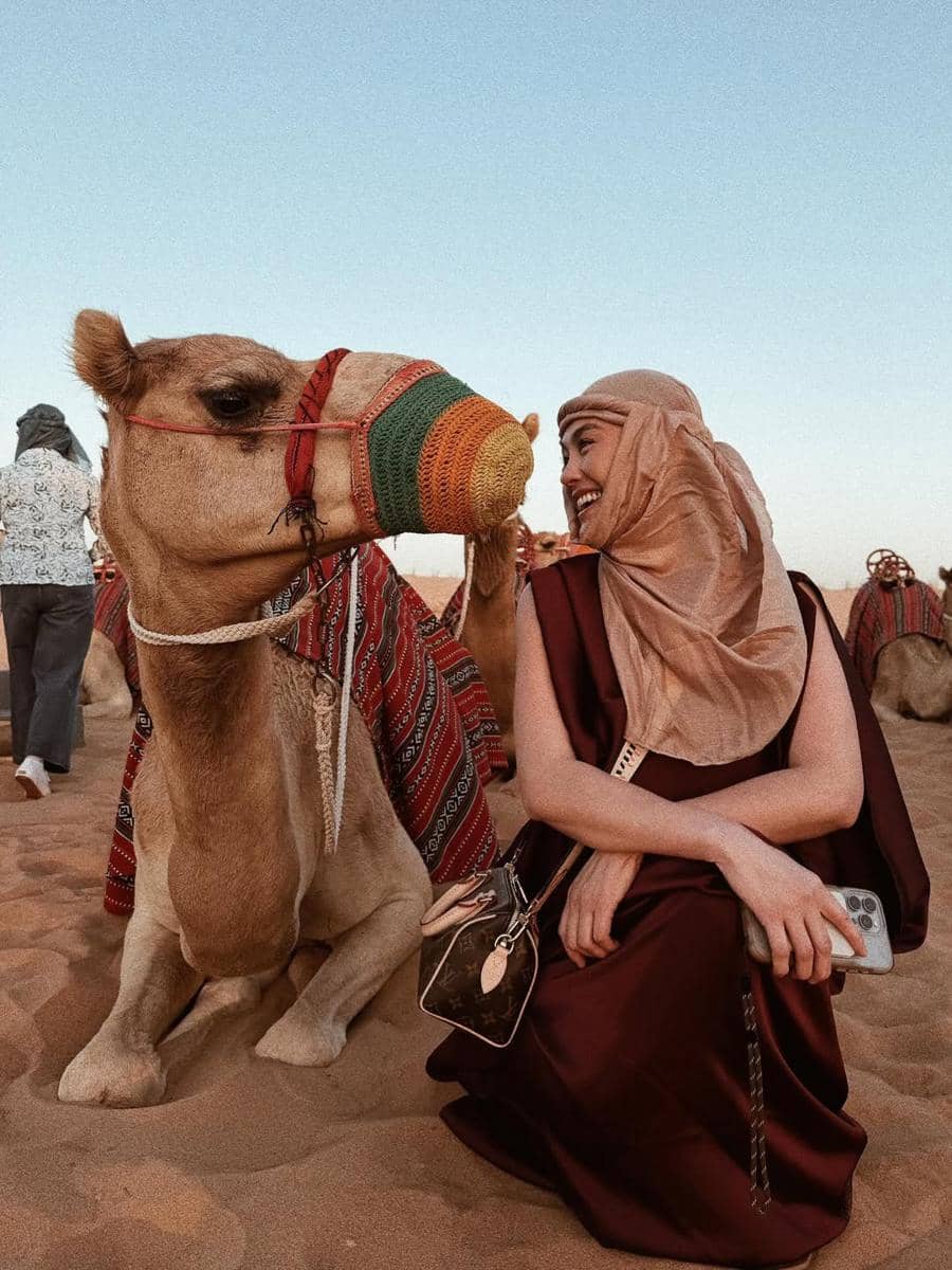 Agnez Mo saat liburan ke Dubai