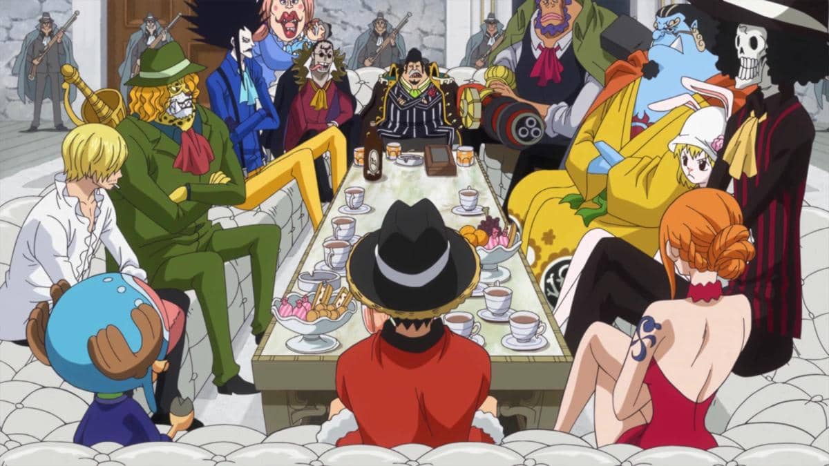 Luffy dan Fire Tank Pirates di Wholecake Island