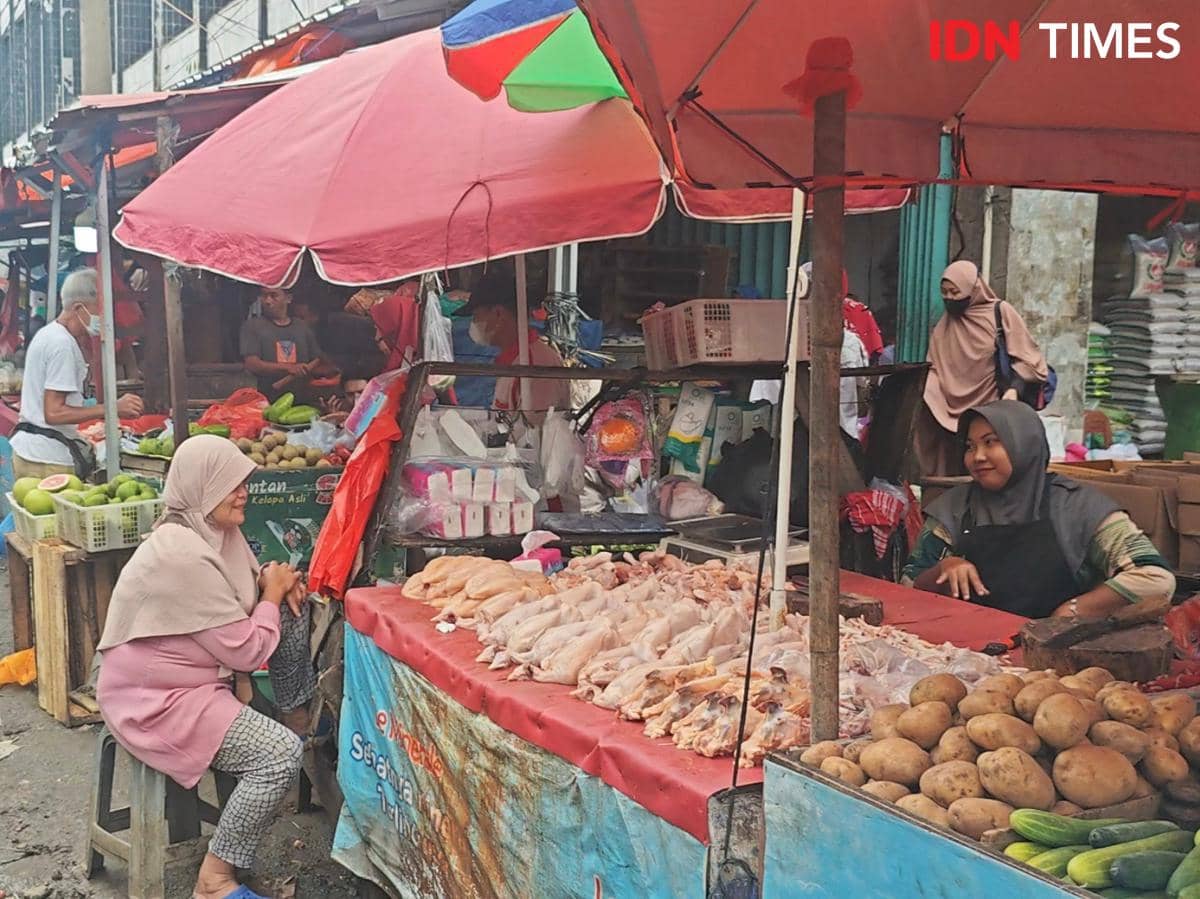 Aktivitas Pasar Tugu, Bandar Lampung, Jumat (27/2/2026)