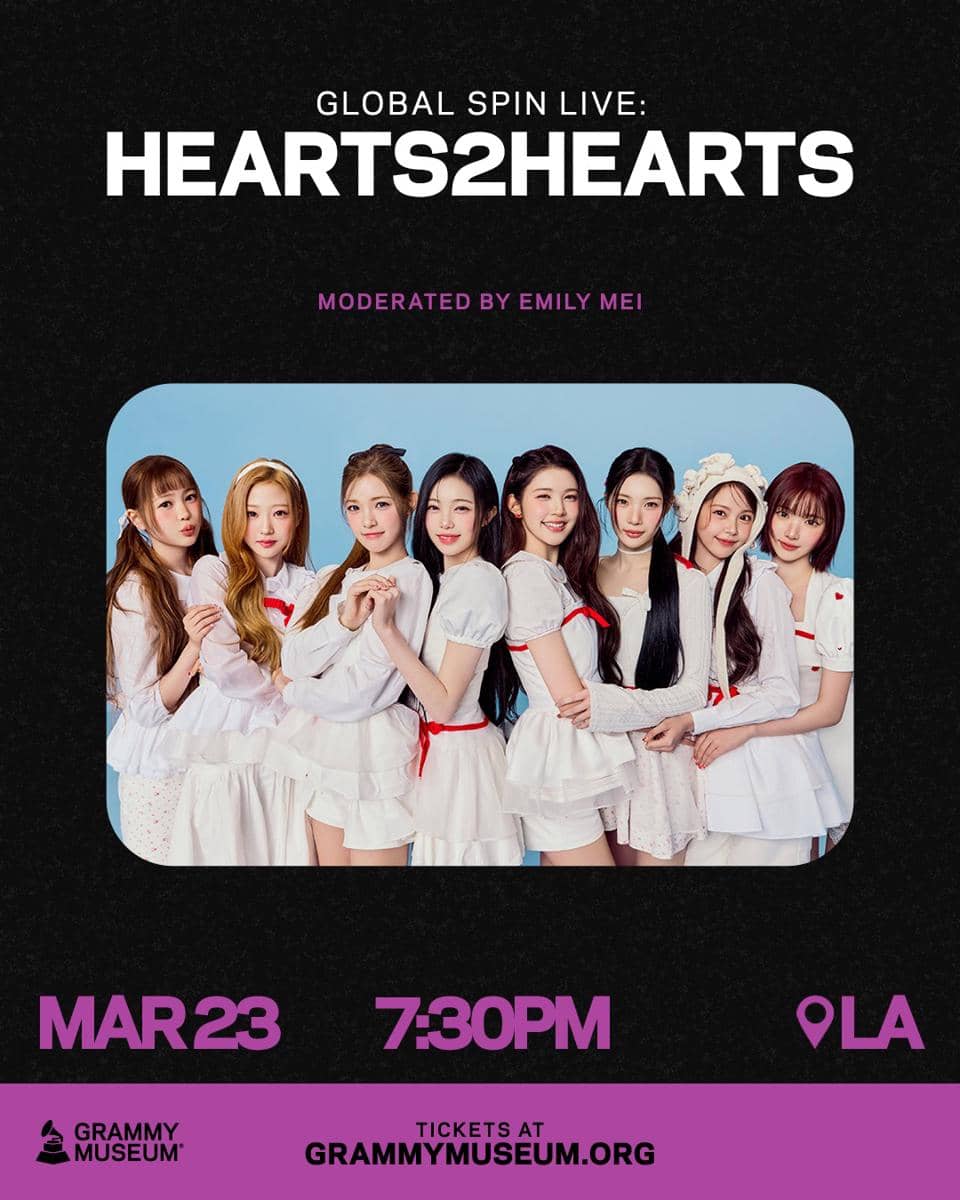poster Hearts2Hearts di Grammy Museum 