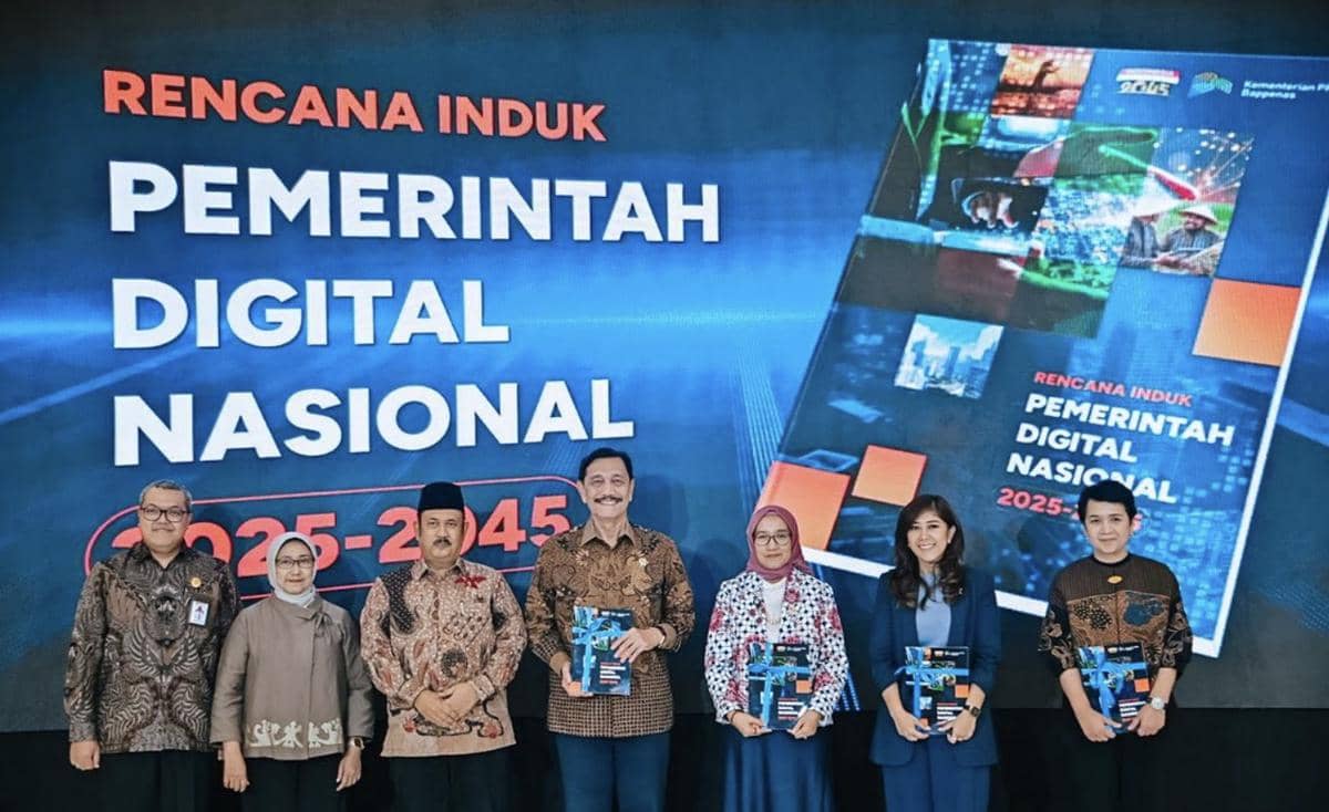 Menkomdigi Meutya Hafid menyampaikan sambutan dalam Soft Launching Rencana Induk Pemerintah Digital 2025-2045 di Kantor Bappenas, Jakarta Pusat, Kamis (26/02/2026). (Dok. Kemkomdigi)