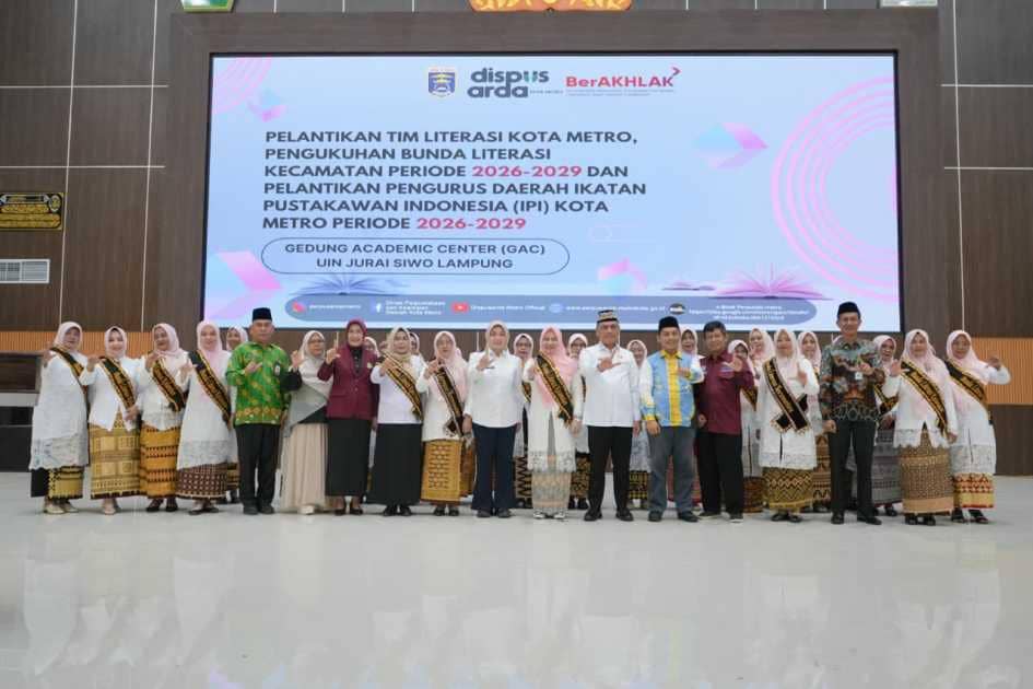 Pengukuhan 87 penggerak literasi Kota Metro di Auditorium UIN Jurai Siwo Lampung