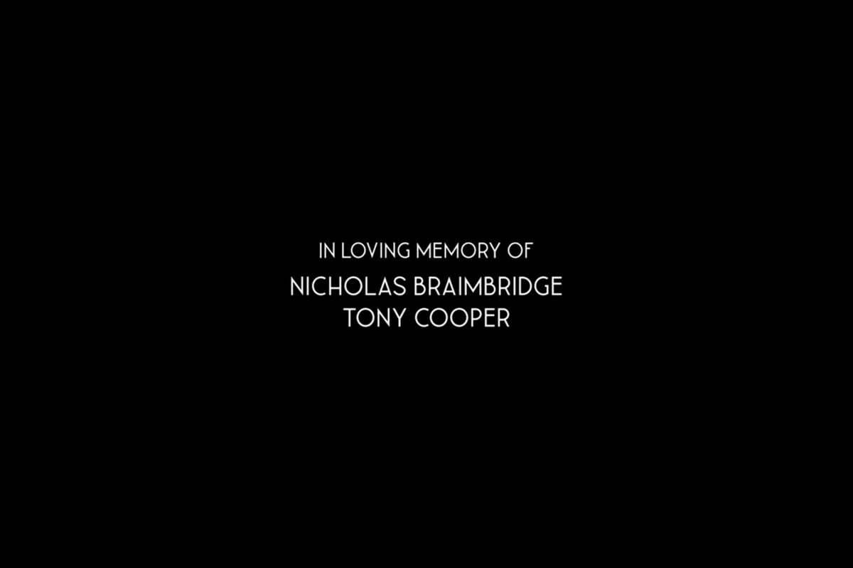 Tribute untuk Nicholas Braimbridge dan Tony Cooper