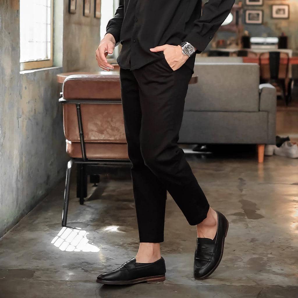 Delibra Celana Chino Ankle Pants Slimfit Black 