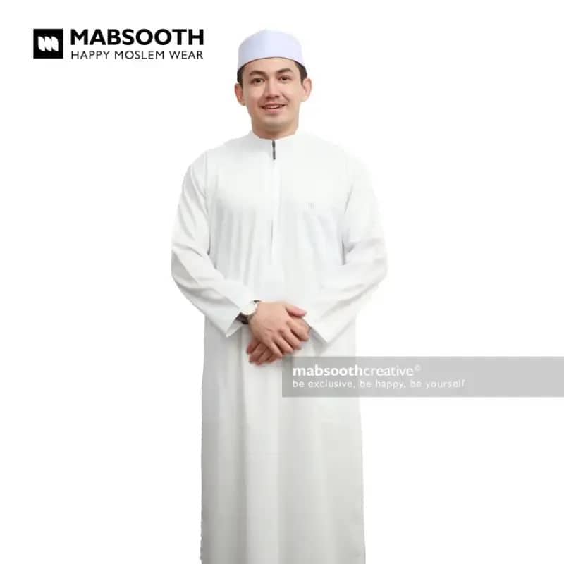 1. Mabsooth Jubah Pria Dewasa Putih