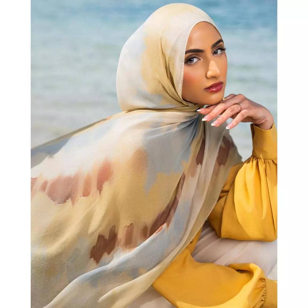 Pasmina viscose printed - Heaven Lights x Mira Agile