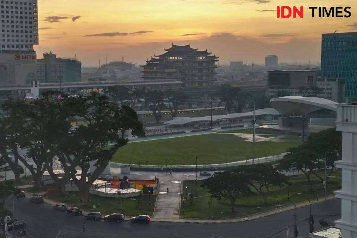 Pemandangan Lapangan Merdeka Medan (IDN Times/Arifin Al Alamudi)