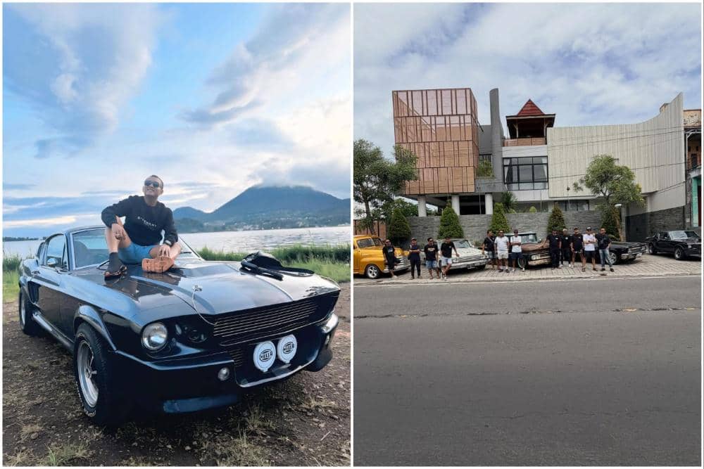 9 Potret Denny Caknan Touring dari Ngawi ke Bali dengan Mobil Tua