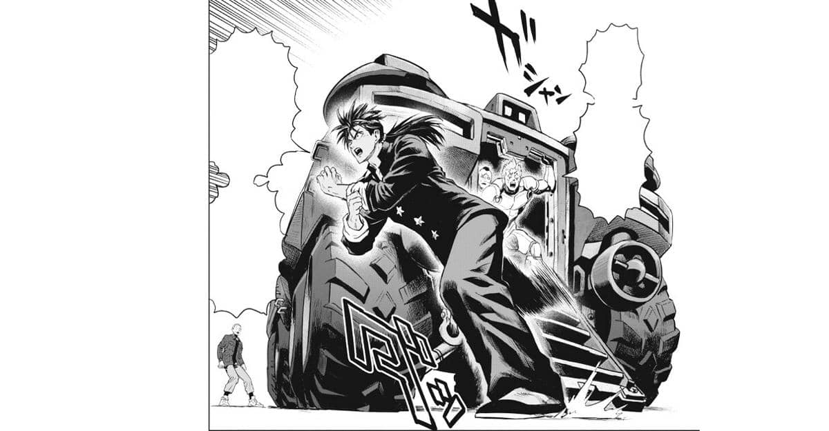 Suiryu keluar dari kendaraan taktis - One Punch Man