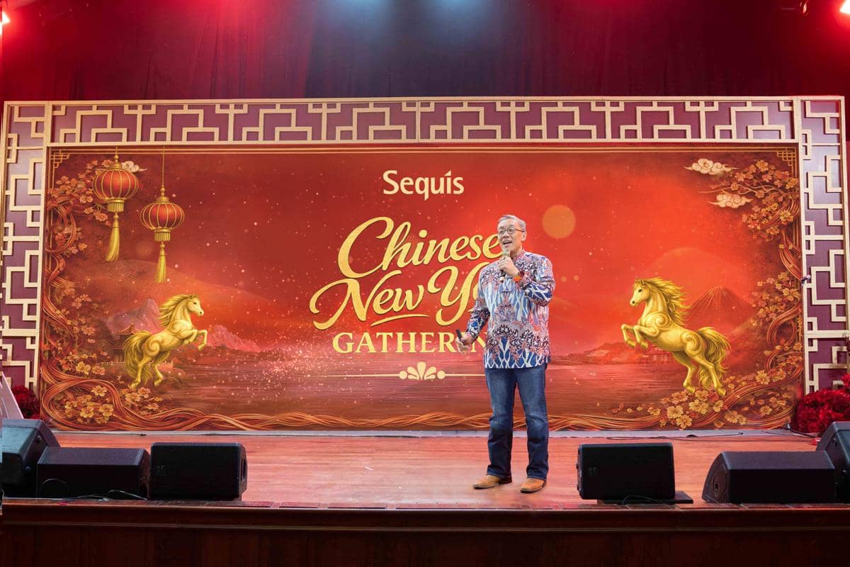 President Director & CEO Sequis Life Ted Margono memberikan sambutan dalam acara customer gathering di Medan (26/2/2026) (dok.Sequis)