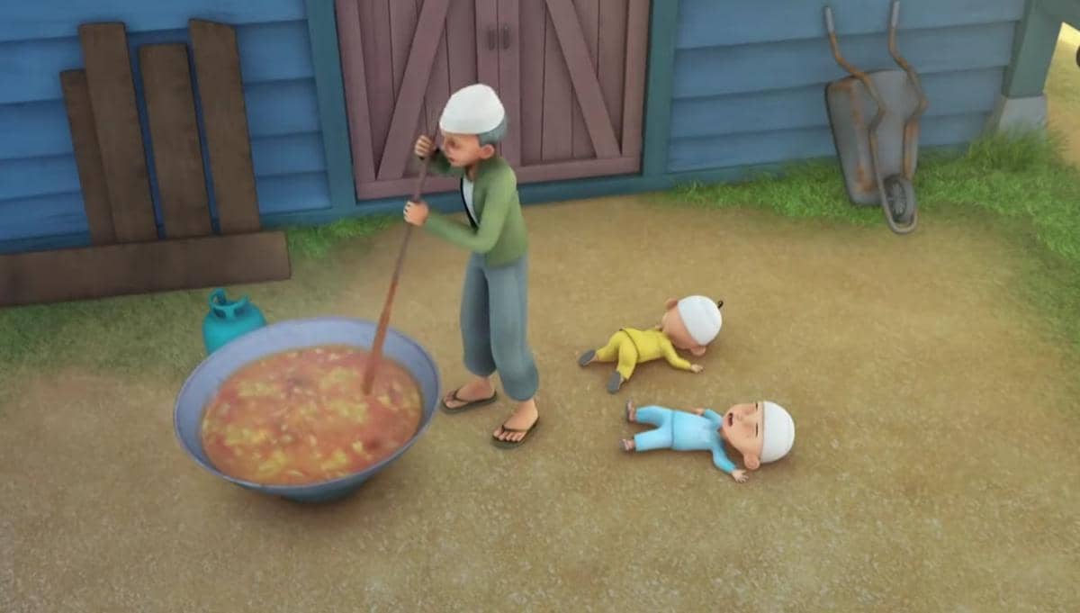 Tok Dalang sedang membuat gulai kawah