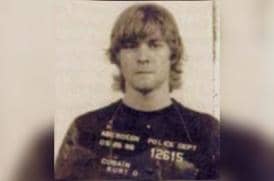 Foto tahanan Kurt D. Cobain yang diambil oleh polisi Aberdeen, Washington karena melakukan vandalisme.