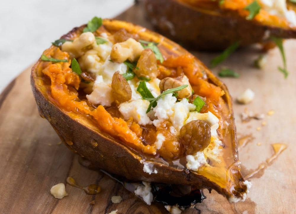 ilustrasi ubi panggang isi tuna