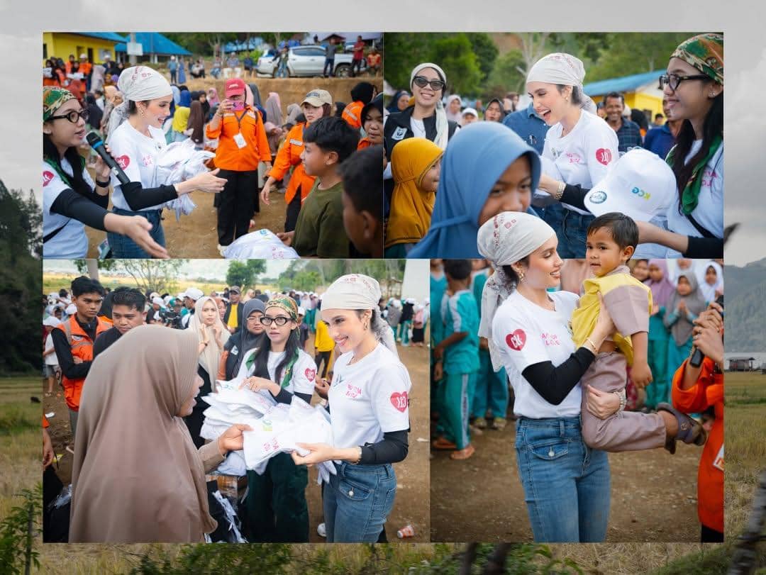 Potret Cinta Laura datangi Aceh