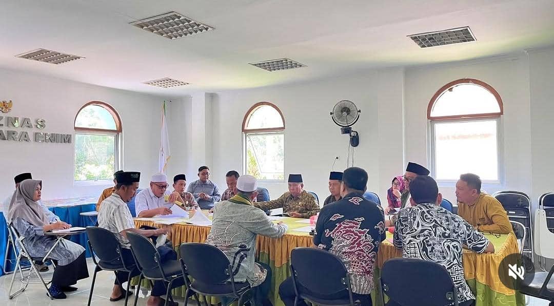 Baznas Muara Enim saat melakukan rapat penetapan zakat 2026. (Dok. Baznas Muara Enim)