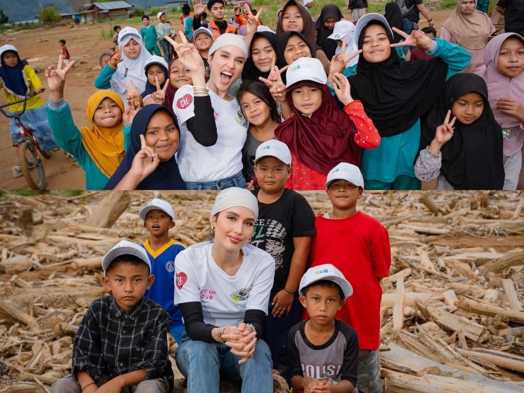 Potret Cinta Laura datangi Aceh