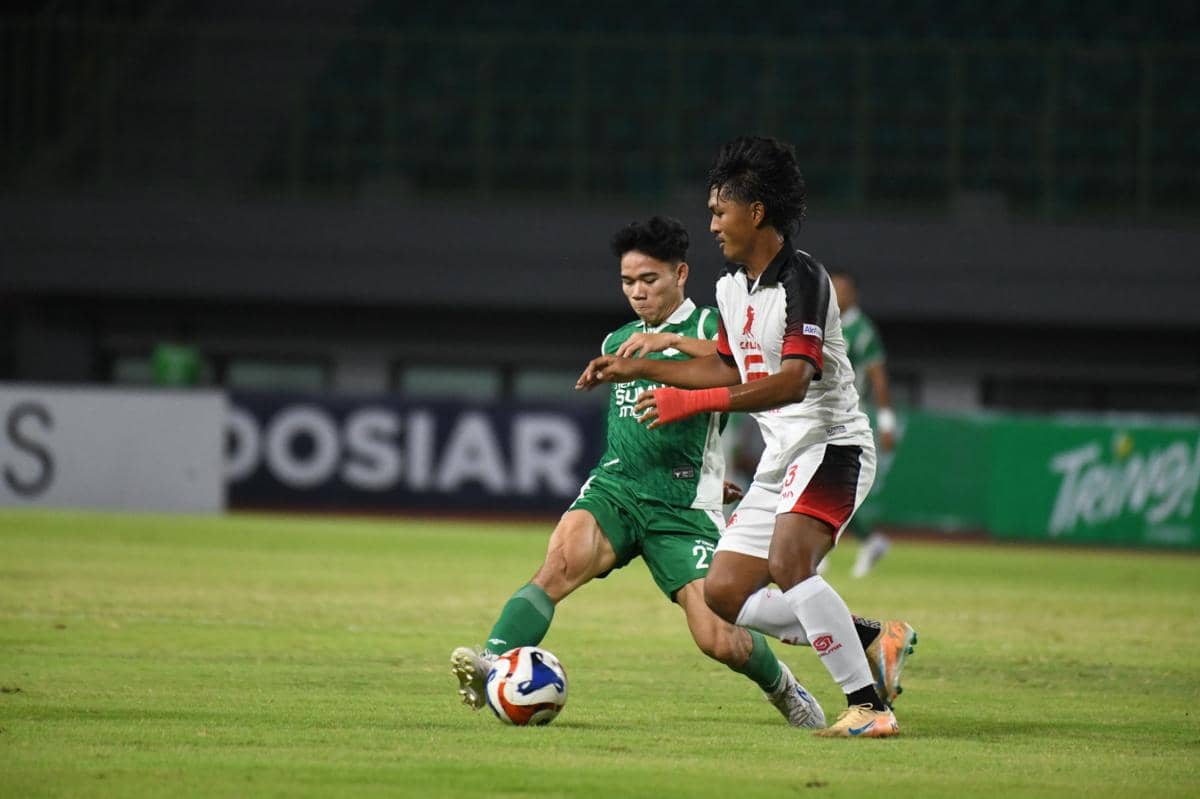 Duel PSMS kontra FC Bekasi City di Stadion Patriot Chandrabaga, Bekasi, Sabtu (28/2/2026) (dok.PSMS)