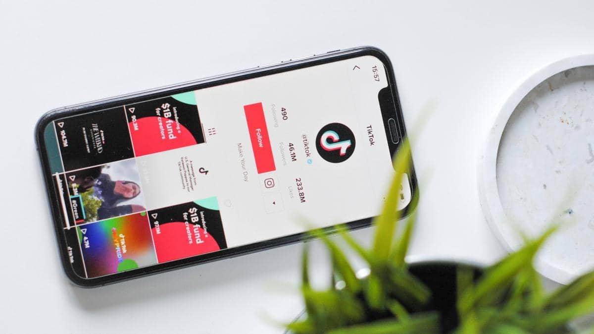 Gambar sebuah akun tiktok yang centang biru