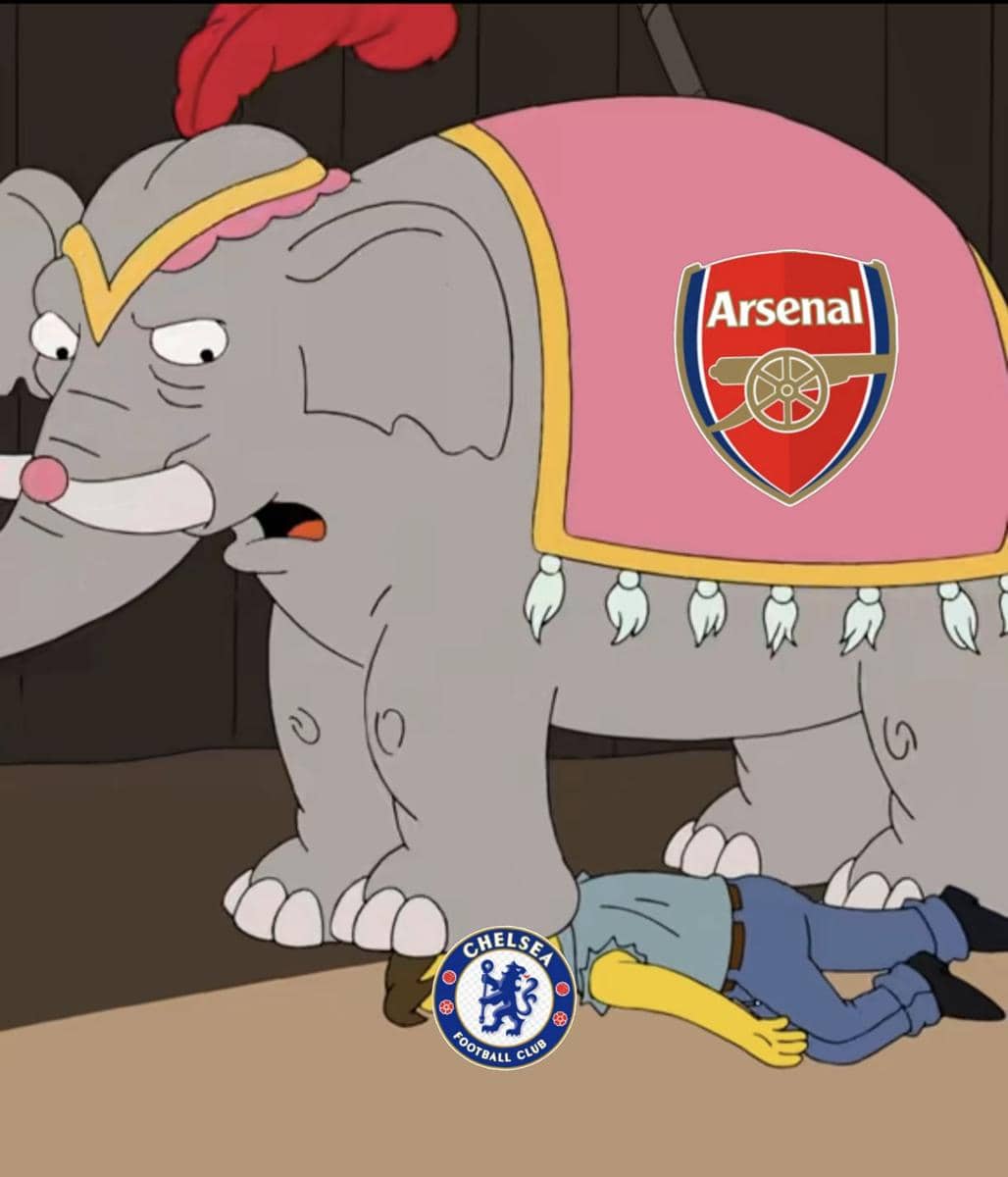 meme Arsenal ngalahin Chelsea