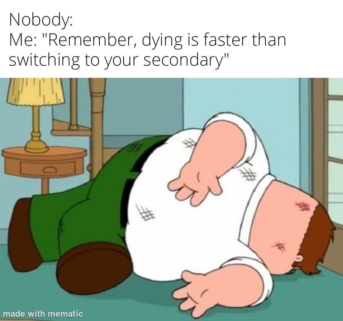 meme bermain game FPS