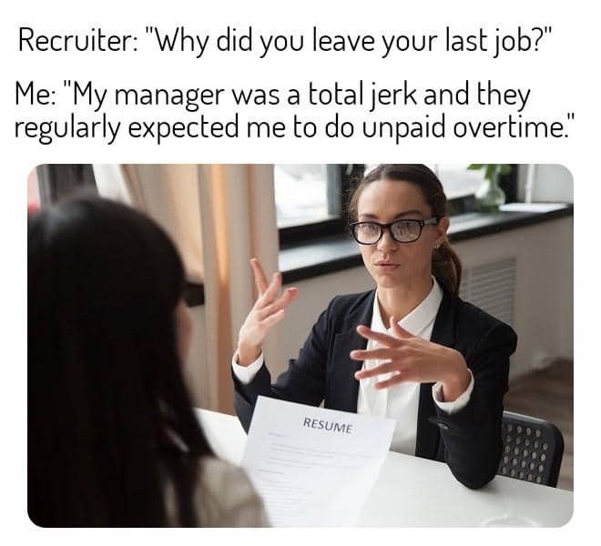 meme jawaban ngawur saat wawancara kerja