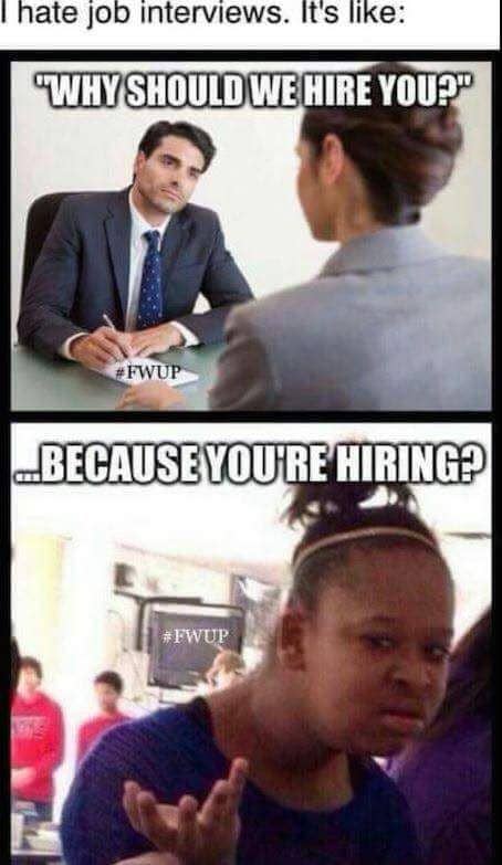 meme jawaban ngawur saat wawancara kerja