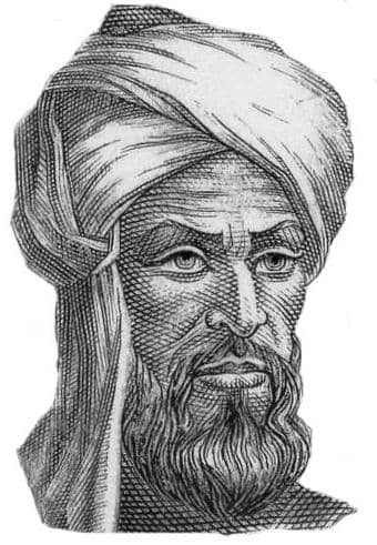 Ilustrasi Al-Khwarizmi (Muhammad bin Musa al-Khwarizmi). Ia adalah seorang matematikawan, astronom, dan geografer Persia yang hidup sekitar tahun 780–850 M.  Dikenal sebagai "Bapak Aljabar" karena karyanya yang meletakkan fondasi aljabar modern. 