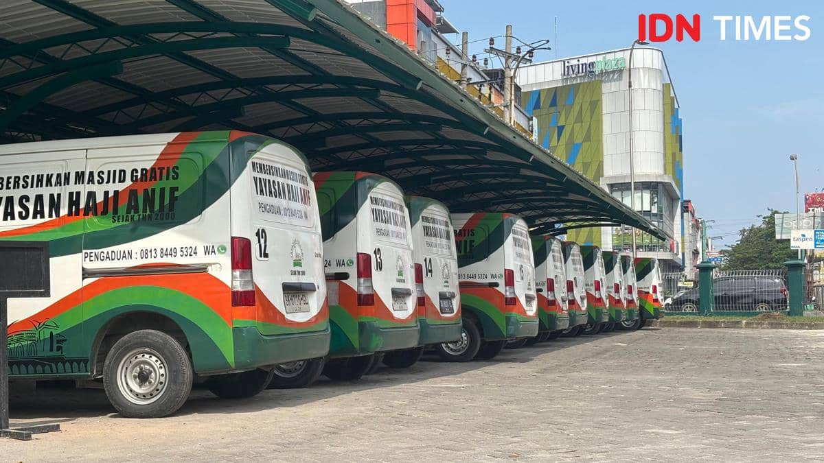 Unit Kendaraan pembersihan masjid gratis di Al-Musannif (Mangara Wahyudi)