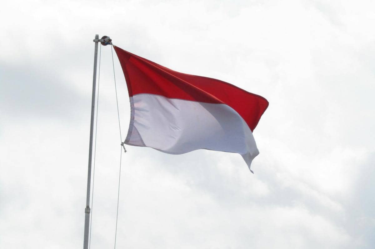 potret bendera Republik Indonesia