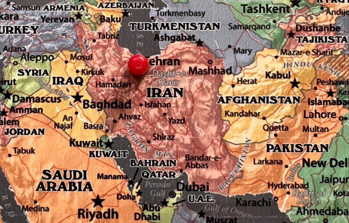 Peta wilayah Iran.