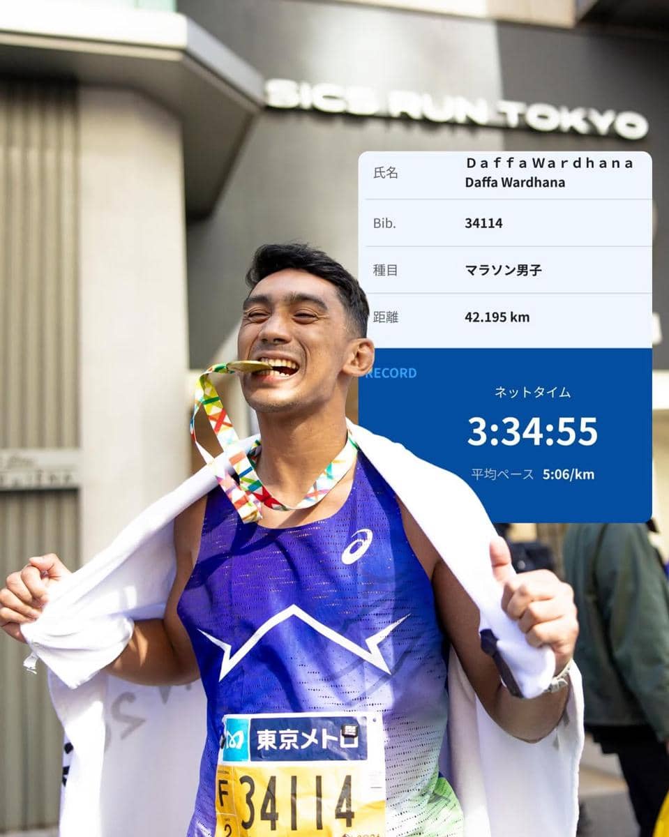 Daffa Wardhana sukses Tokyo Marathon 2026
