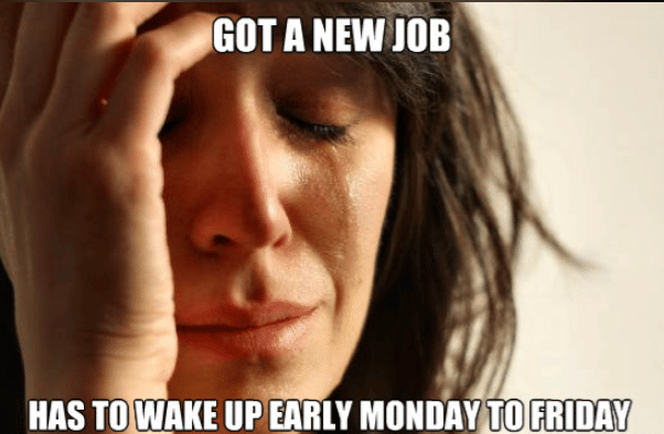 meme pekerjaan baru