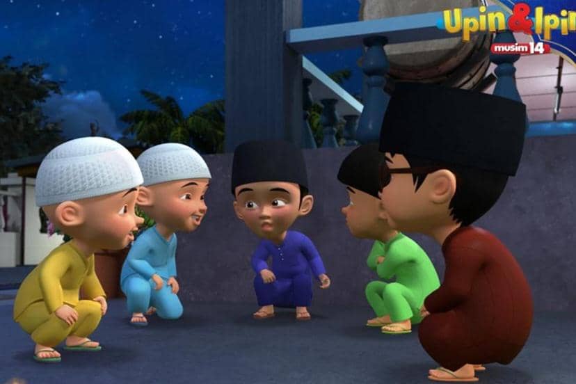 cuplikan Upin & Ipin dalam episode "Ragam Ramadan" 