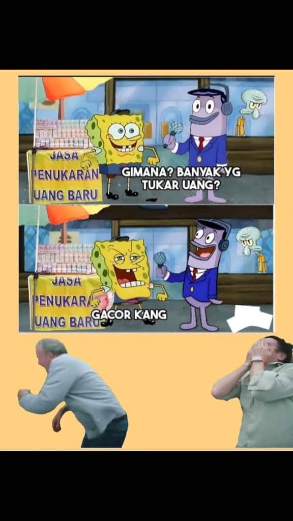 meme war tukar uang baru